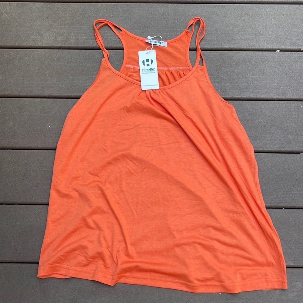 NWT Hibelle Women’s Orange Tank Top Size XL